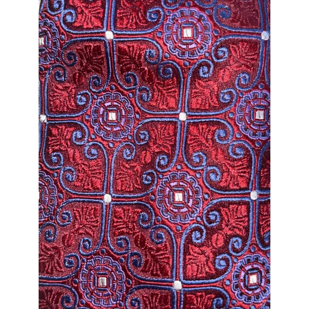 Santorelli Geometric Jacquard Silk Tie